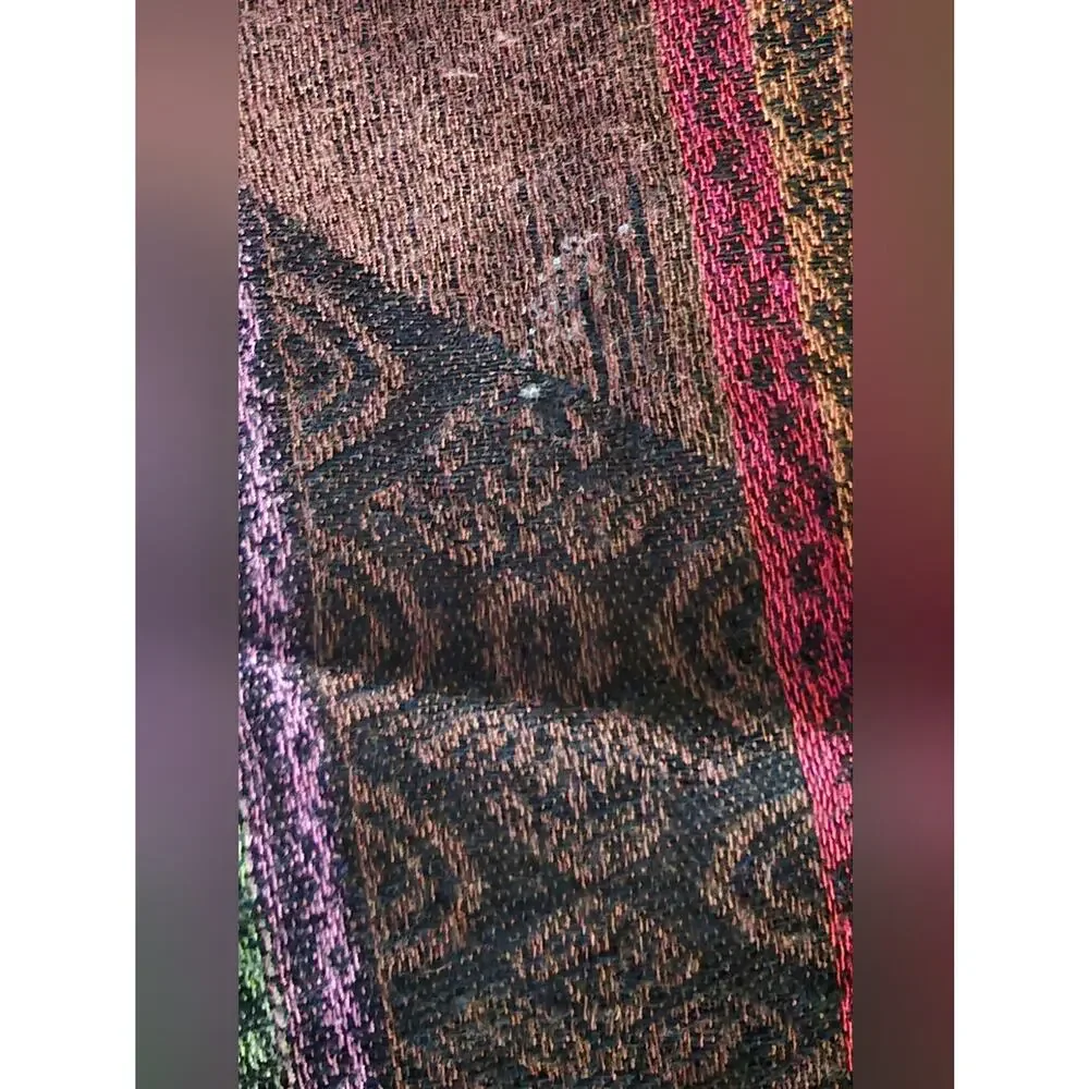 Luxury Cashmere Silk Striped Pashmina Shawl Wrap XL 27